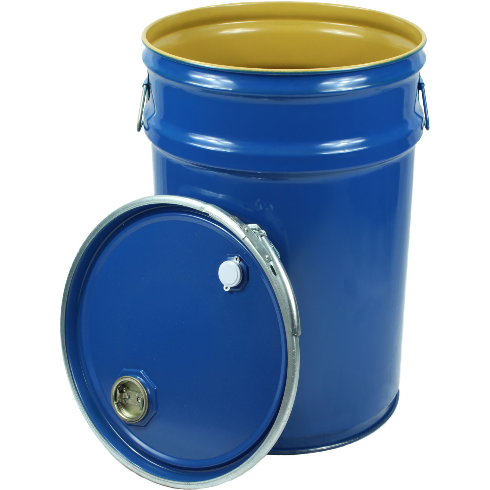 Hobbock 60 L mit Spunden, innenlack./blau, Doppelzls.